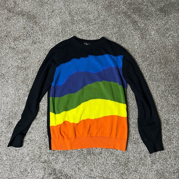 Men’s Paul Smith Cotton Rainbow Sweater Crewneck Size Medium MSRP: $250 - Picture 2 of 4